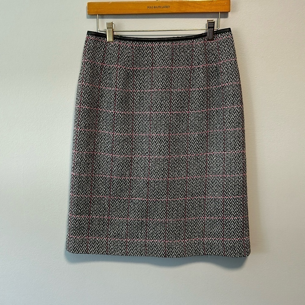 Talbots Petites Wool Blend Plaid Pencil Skirt